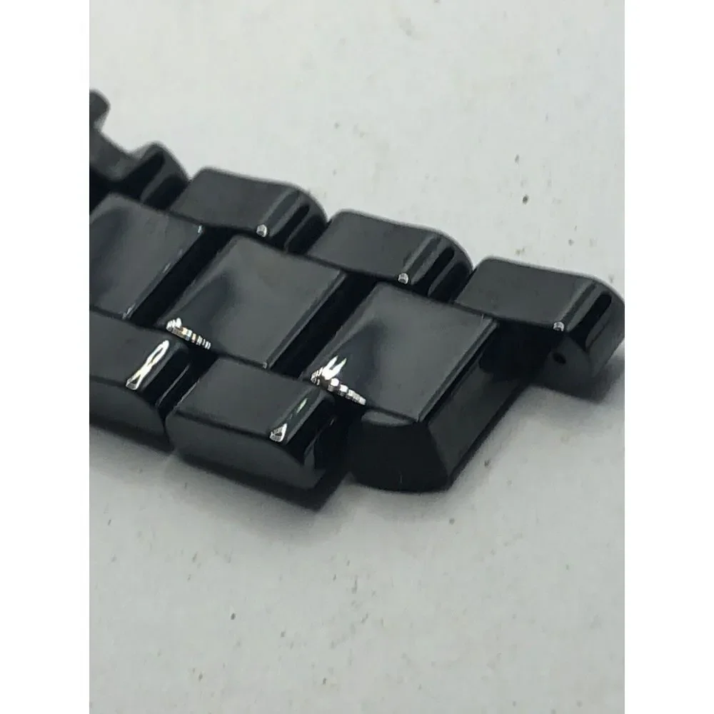 Michael Kors Watch Parts Black Ceramic Partial Band 20mm Links No Clasp PJ186